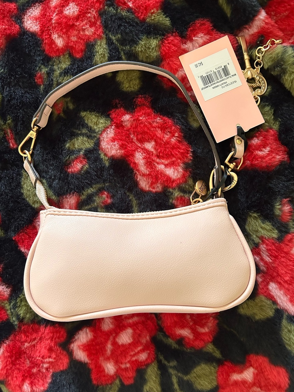 Juicy Couture Sage Green and Baby Pink Faux Leather “Royal to Convertible Baguet - Picture 8 of 15